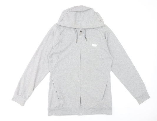 MyProtein Men’s Grey Full Zip Hoodie Size M Regular Fit