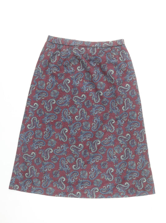 Rothmar of Scotland Women’s Purple Paisley A-Line Skirt Size 14