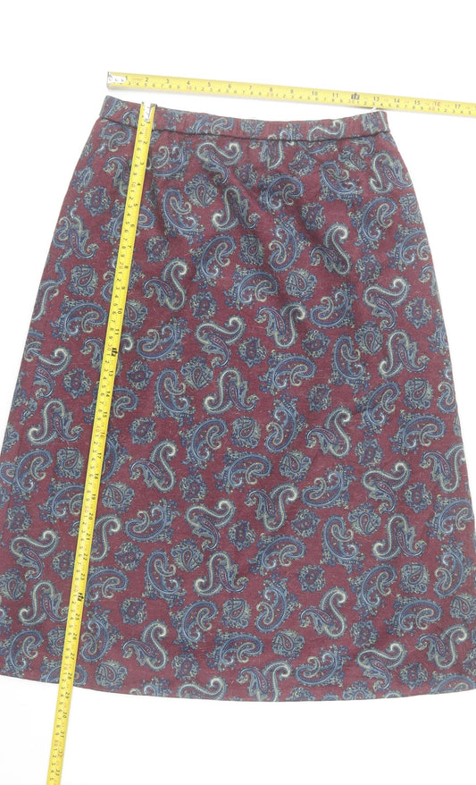Rothmar of Scotland Women’s Purple Paisley A-Line Skirt Size 14