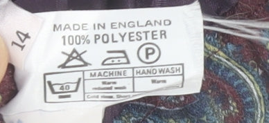 Rothmar of Scotland Women’s Purple Paisley A-Line Skirt Size 14