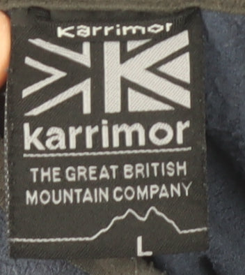 Karrimor Men’s Blue Fleece Pullover Sweatshirt L High Neck 1/2 Zip