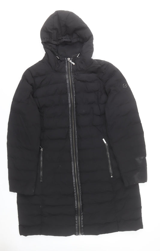 Michael Kors Women’s Black Size 16 Hooded Long Puffer Coat