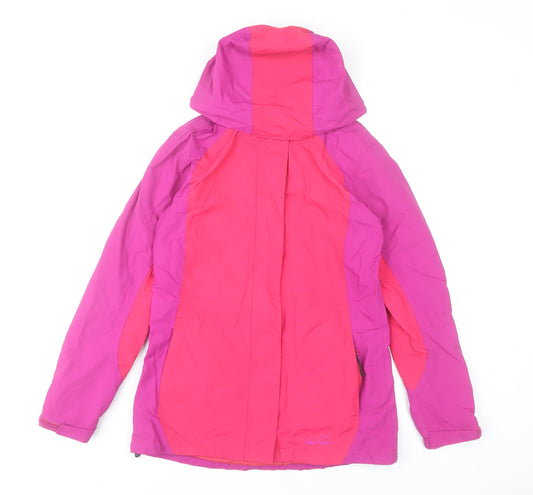 Peter Storm Women’s Pink Purple Waterproof Hooded Rain Jacket Size 8