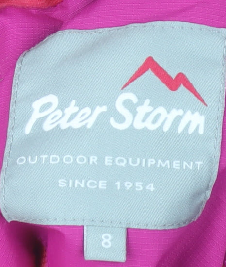 Peter Storm Women’s Pink Purple Waterproof Hooded Rain Jacket Size 8