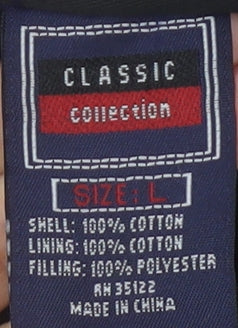 Classic Collection Men's Black L Cotton Bodywarmer Waistcoat Outdoor