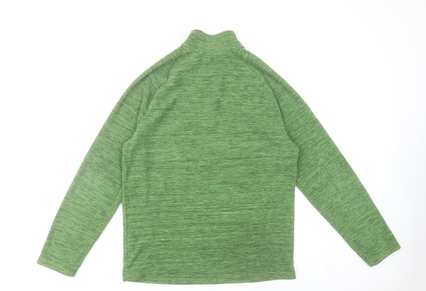 Mountain Warehouse Mens Green Small Fleece Quarter Zip Sweatshirt
