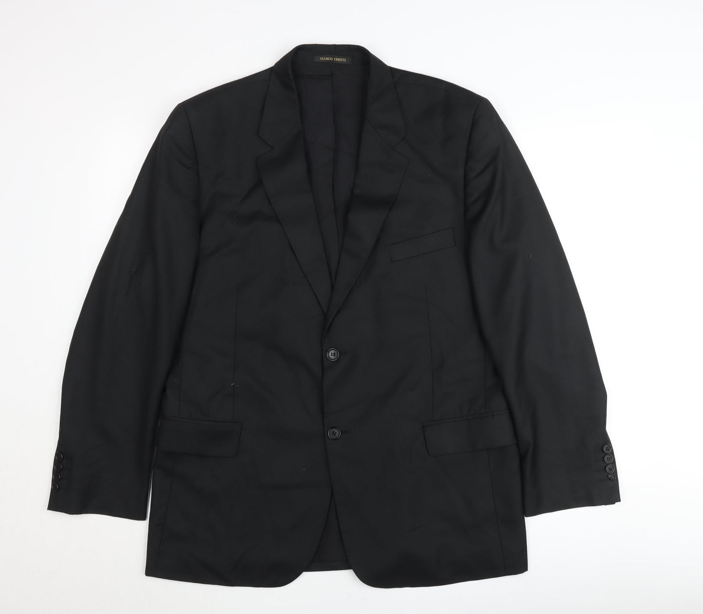 Marco Chotti Men's Black 40R Suit Jacket Classic Fit