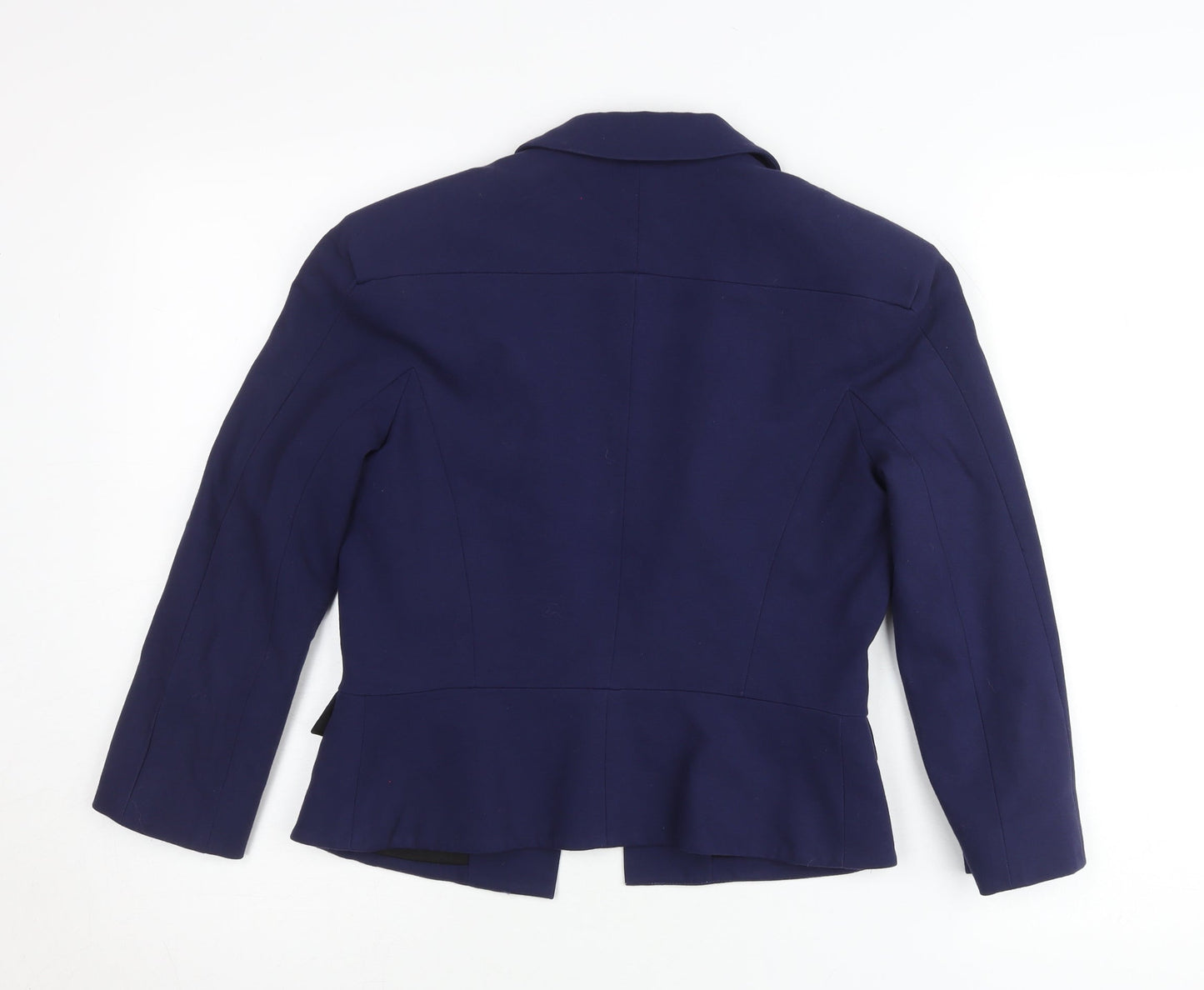 Diane von Furstenberg Women Blue Slim Fit Blazer Jacket Size 6