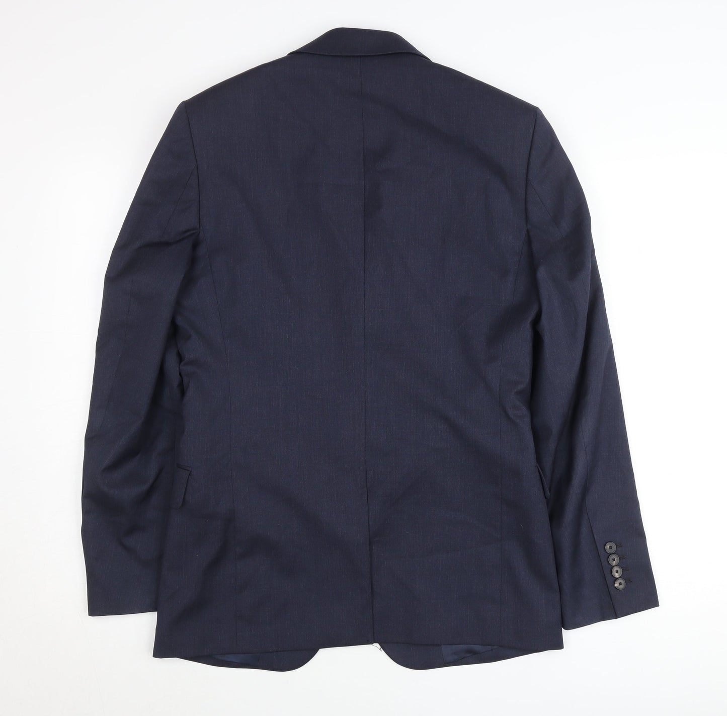 Reiss Men's Blue 36 Chest Two-Button Suit Jacket Notch Lapel
