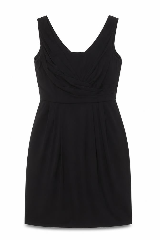 Minuet Petite Women’s Black Size 10 Sheath V-Neck Cocktail Dress