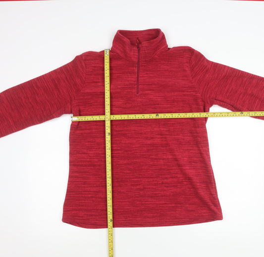 Mountain Warehouse Women Red Size 16 1/2 Zip Fleece Sweatshirt