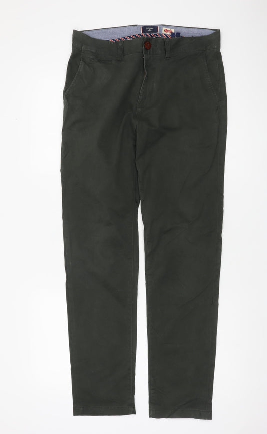 Superdry Men’s Green Slim Fit Chino Trousers 30W 32L