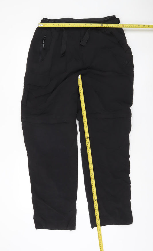 Karrimor Mens Black Cargo Trousers M Nylon Outdoor Hiking Pants