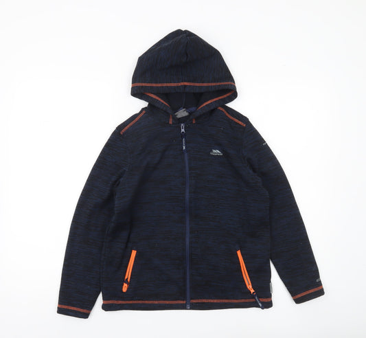 Trespass Boys Blue Full Zip Hooded Hoodie Fleece Jacket Age 11 Years 146cm