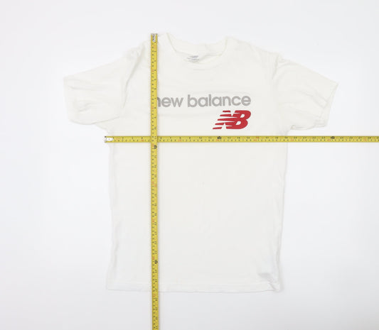 New Balance Men’s White M Graphic Logo Sports T-Shirt