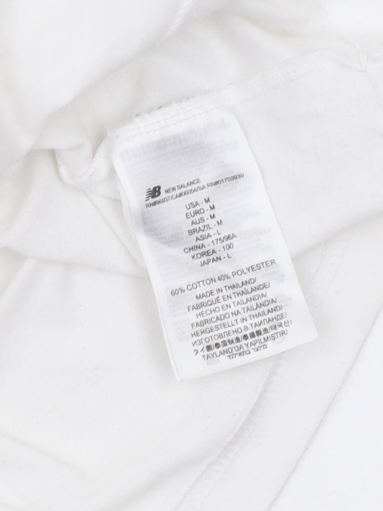 New Balance Men’s White M Graphic Logo Sports T-Shirt
