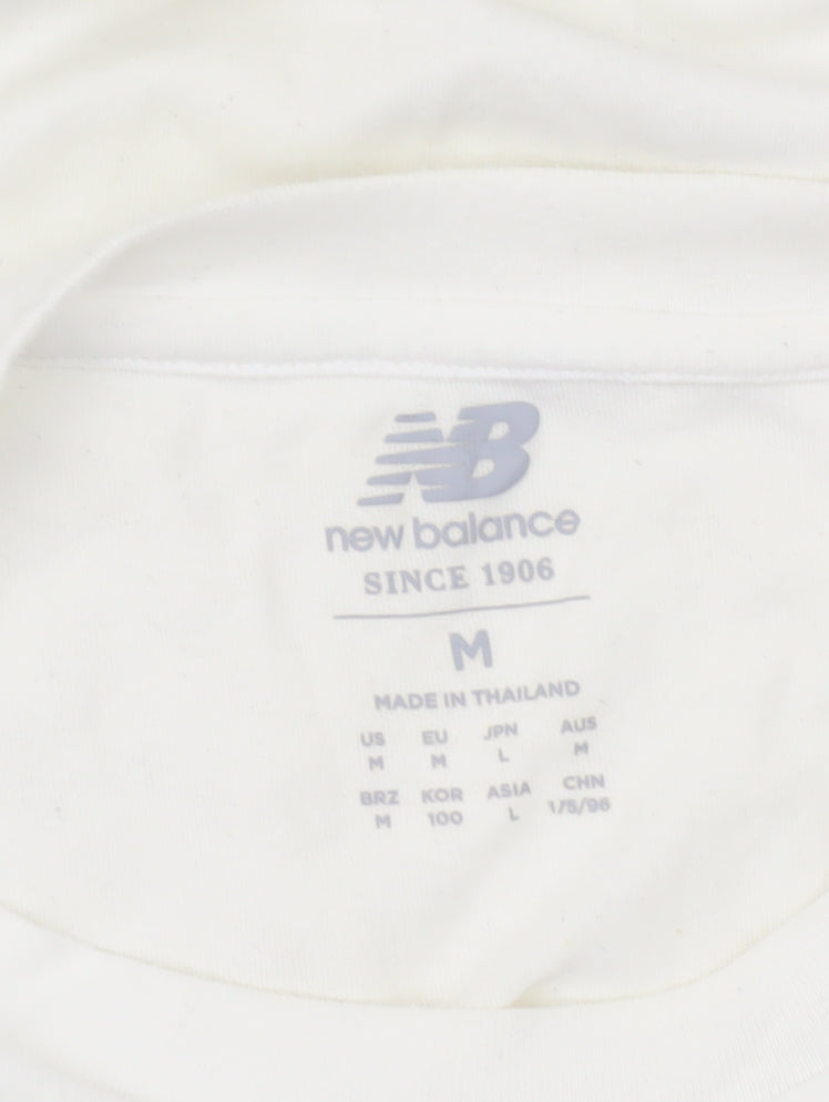 New Balance Men’s White M Graphic Logo Sports T-Shirt