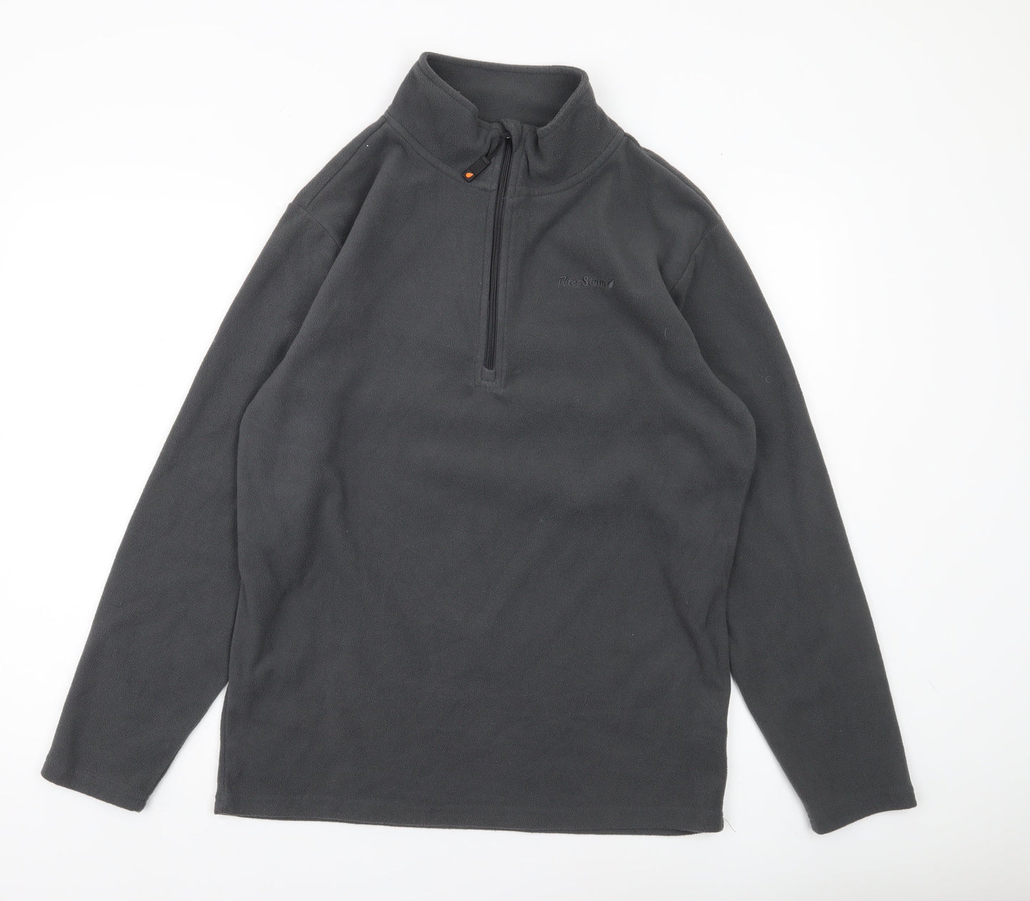 Peter Storm Men's Grey Fleece Pullover Sweatshirt Small 1/4 Zip Outdoor