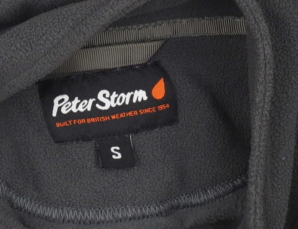 Peter Storm Men's Grey Fleece Pullover Sweatshirt Small 1/4 Zip Outdoor