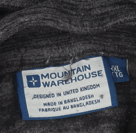Mountain Warehouse Mens Grey 2XL Pullover Half Zip Sweatshirt