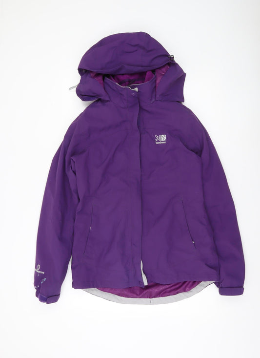 Karrimor Womens Purple Waterproof Hooded Rain Jacket Size 10
