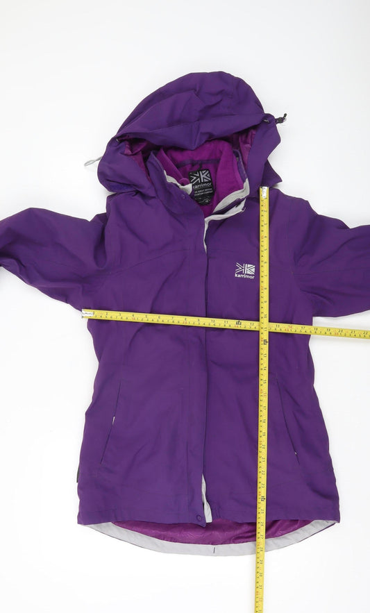 Karrimor Womens Purple Waterproof Hooded Rain Jacket Size 10