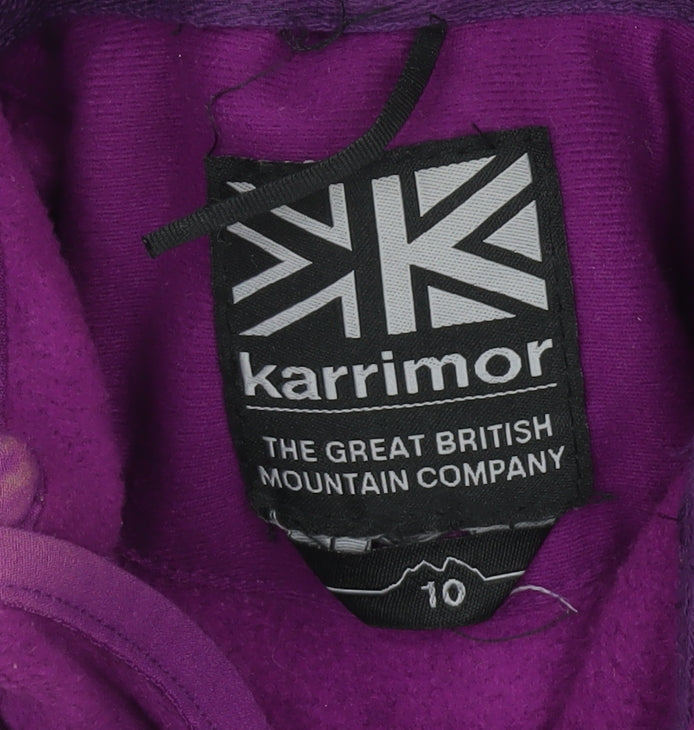 Karrimor Womens Purple Waterproof Hooded Rain Jacket Size 10