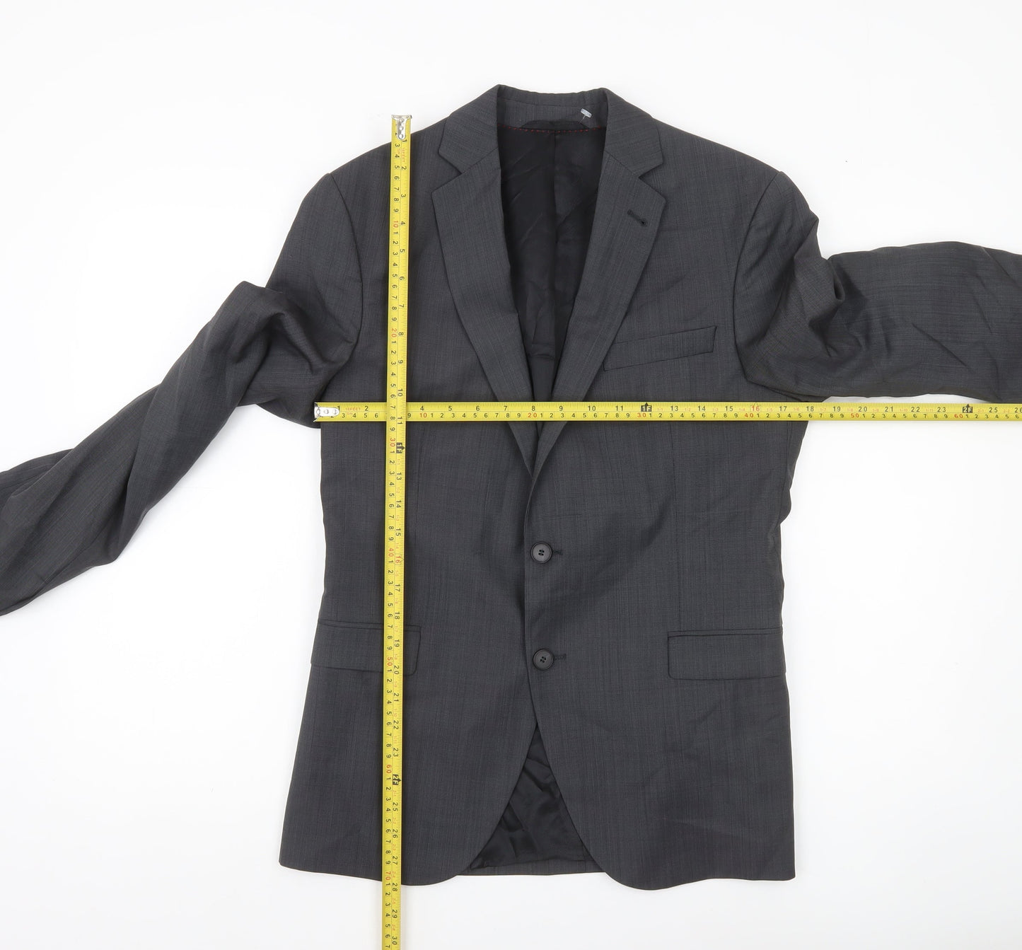 Cinque Men's Grey Wool Blend Blazer Jacket Size 44 Classic Fit