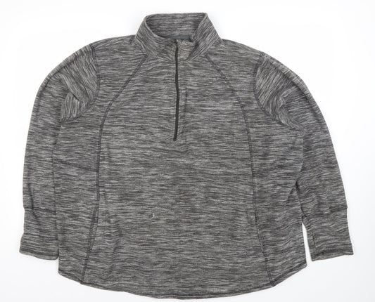 St John's Bay Womens Grey 2XL Pullover Sweatshirt Activewear