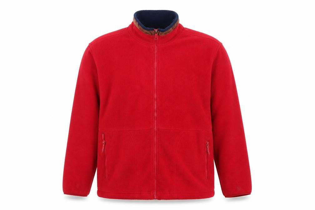 Hot Chilli Men Red Fleece Full Zip Jacket Size M Outdoor Hiking