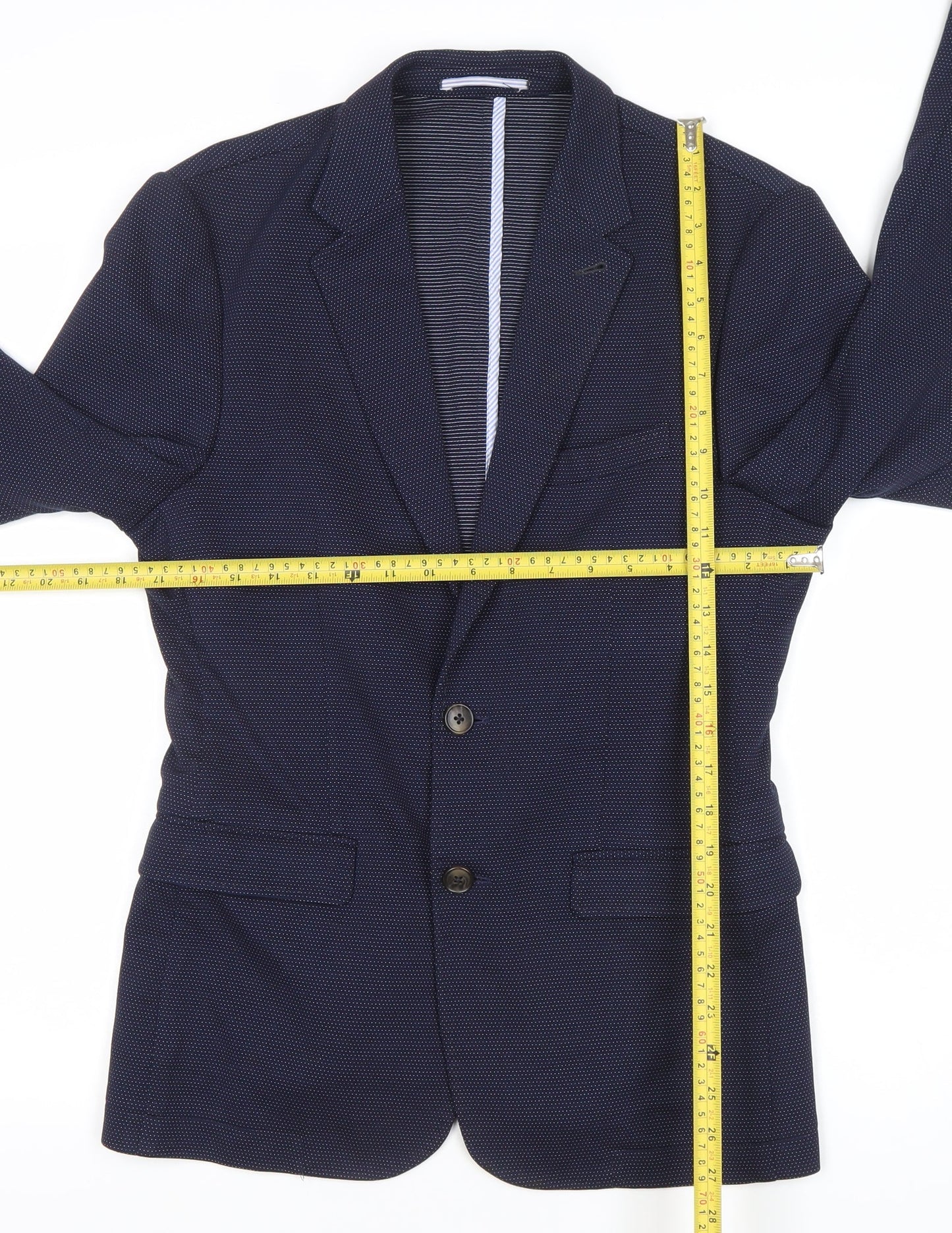 Easy & Company Men's Blue Slim Fit Blazer Jacket Size S