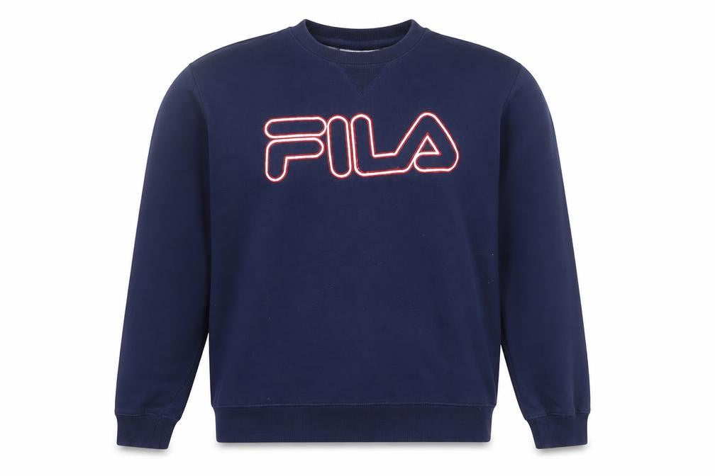 Womens UK M Regular FILA Blue Pullover Sweatshirt