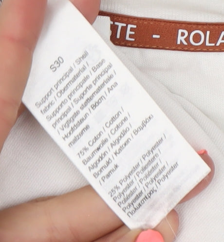 Lacoste Boys White T-Shirt Roland Garros 12 Years Short Sleeve Tennis Top