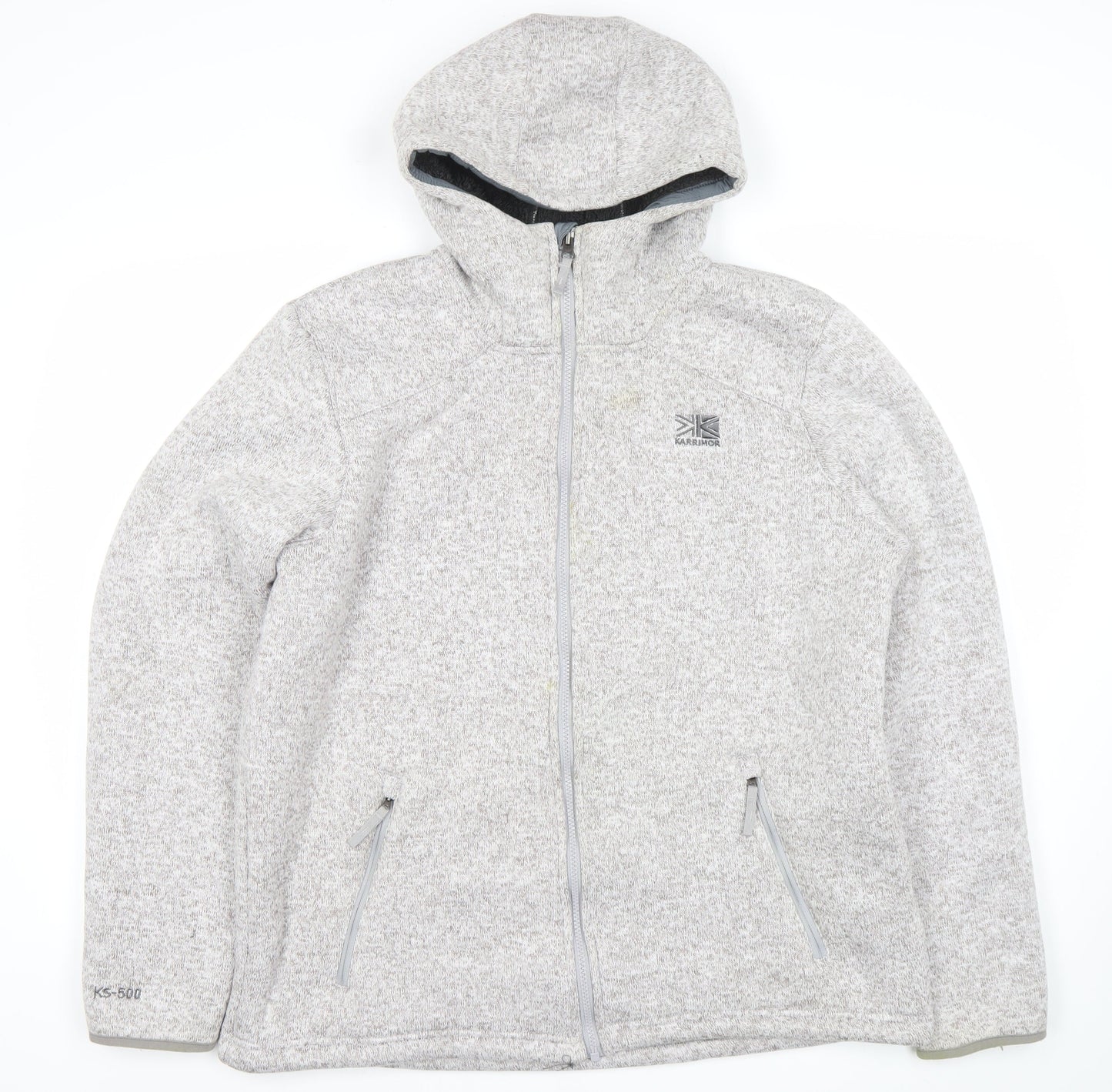 Karrimor Men’s Grey XL Hooded Fleece Full Zip Jacket Outdoor KS-500
