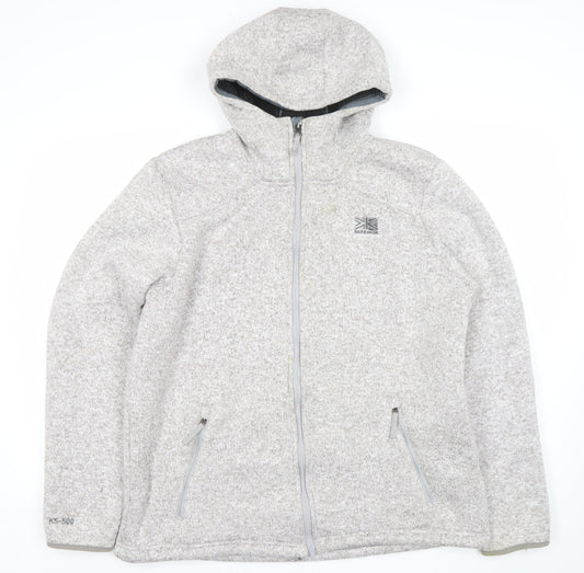 Karrimor Men’s Grey XL Hooded Fleece Full Zip Jacket Outdoor KS-500