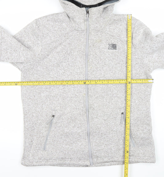Karrimor Men’s Grey XL Hooded Fleece Full Zip Jacket Outdoor KS-500