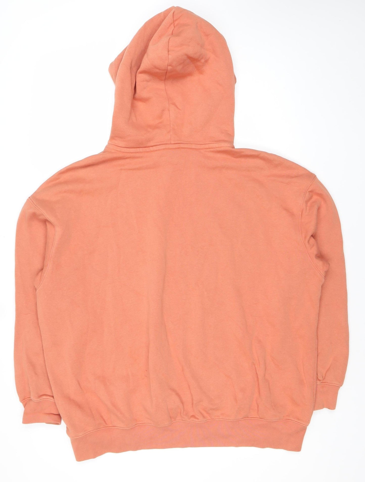 Nike Men’s Orange Pullover Hoodie Size L Regular Fit Logo