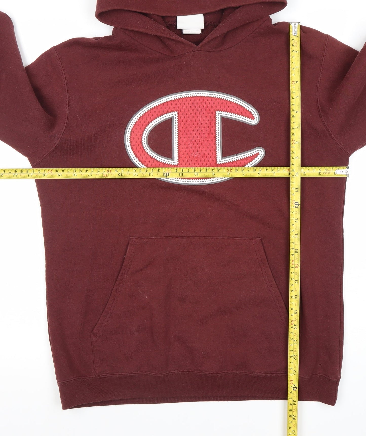Mens UK XL Regular Champion Red Pullover Hoodie
