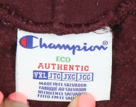 Mens UK XL Regular Champion Red Pullover Hoodie