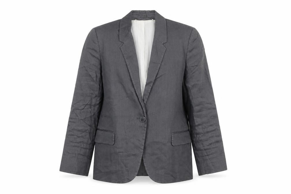 Jigsaw Women’s Grey Linen Blend Blazer UK 10 Regular Fit