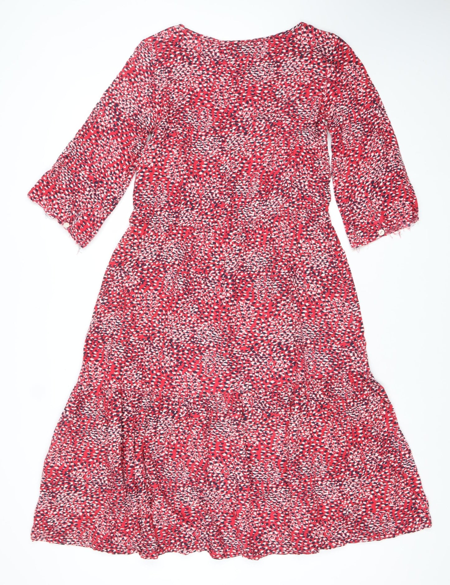Regatta Womens Red Animal Print Midi Shift Dress Size 8
