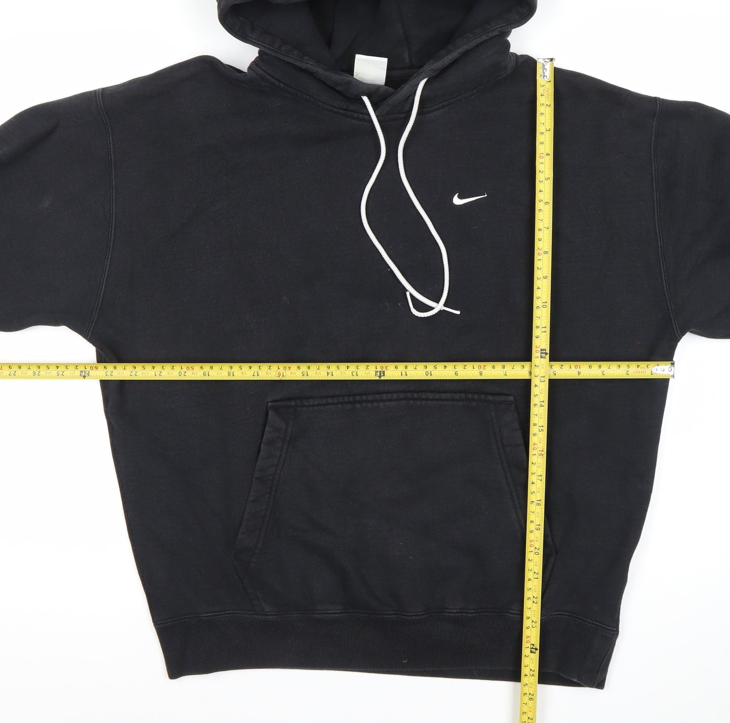 Nike Men's Black Pullover Hoodie M Regular Fit Logo Pocket