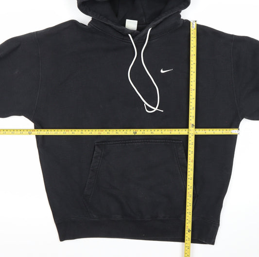 Nike Men's Black Pullover Hoodie M Regular Fit Logo Pocket