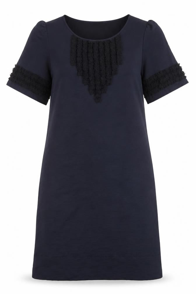Marks and Spencer Womens Black Size 10 Shift Dress Short Sleeve