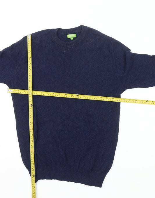 Feraud Men’s Blue Cotton Crew Neck Jumper Size S Long Sleeve