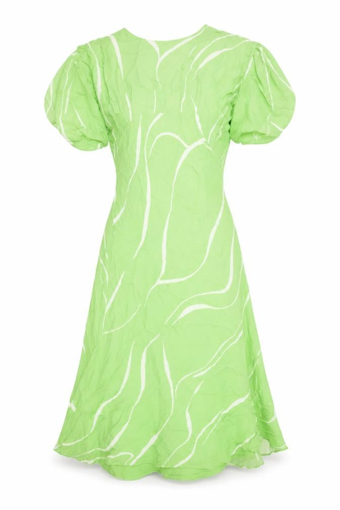 Marks and Spencer Women Green Size 6 Fit & Flare Midi Dress