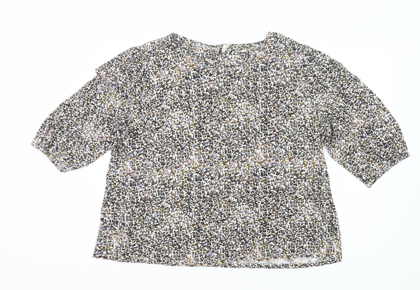 Fat Face Womens Multicoloured Floral Cotton Blouse Size 22