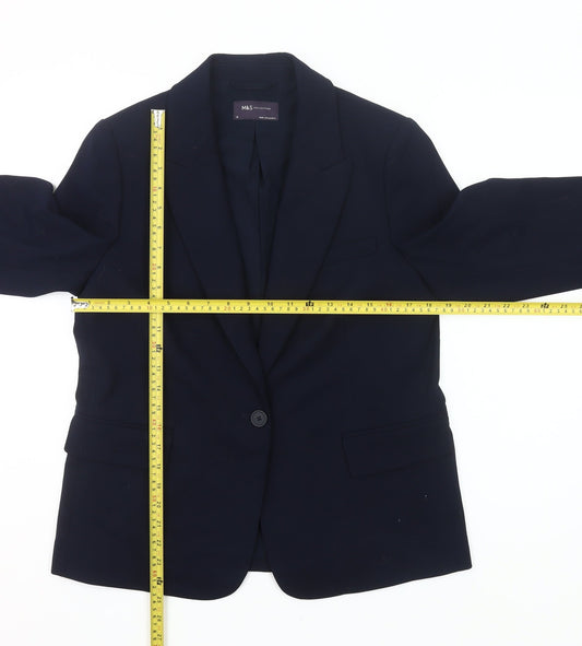 Marks and Spencer Women’s Blue Blazer Size 12 Single-Breasted Jacket
