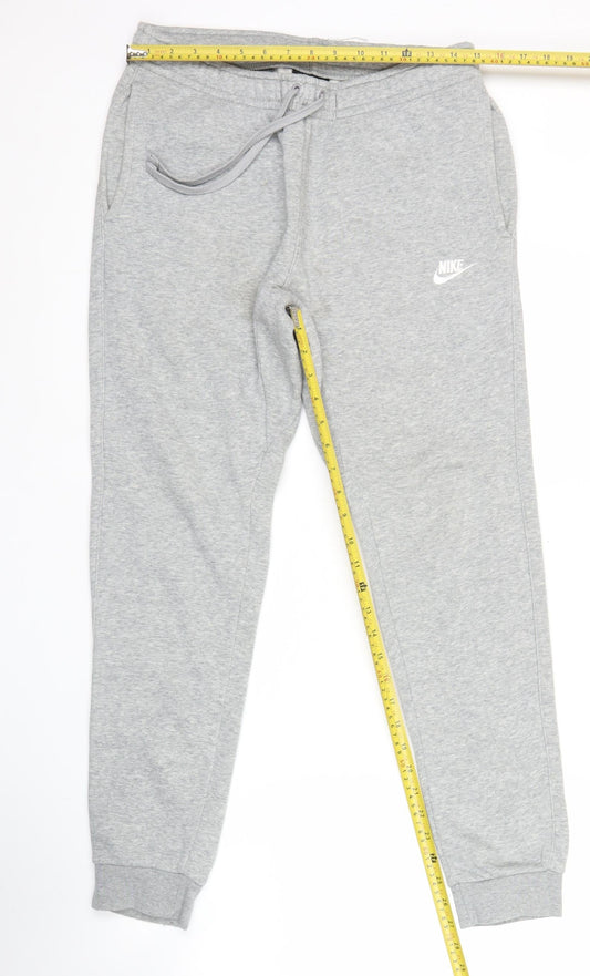 Nike Mens Grey Joggers Sweatpants Small Fleece Tapered Activewear