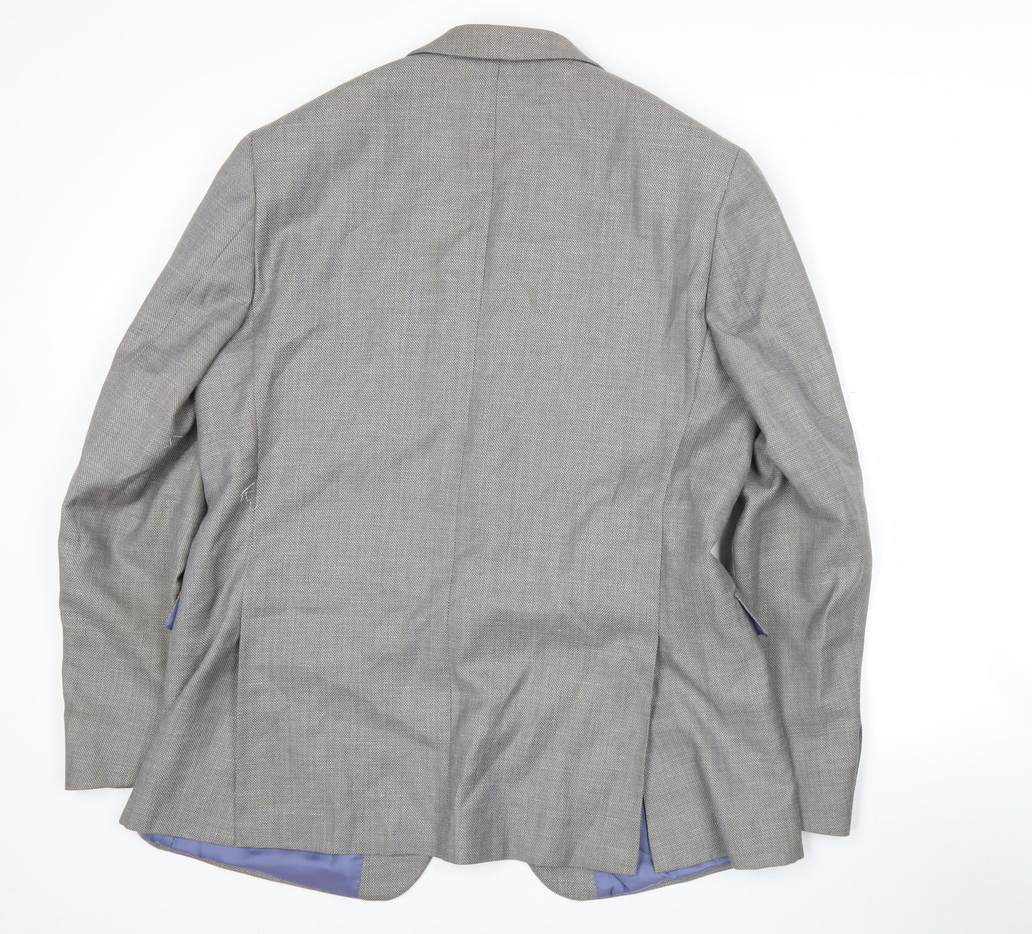Marks and Spencer Mens Grey Wool Blend Suit Jacket 44 Long
